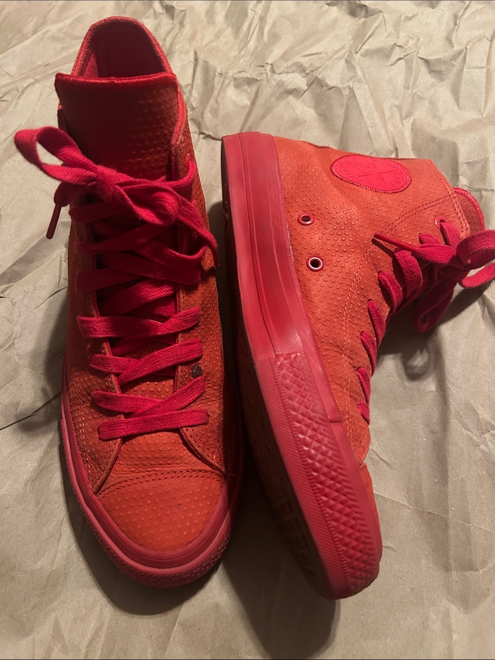Red Chuck Taylor’s II converse men’s 6.5 women’s 8.5